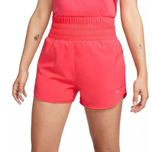 NIKE Dri-FIT Ultra High-Waisted Brief-Lined‎ Shorts WOMEN'S XS Pink NWT - Picture 1 of 4